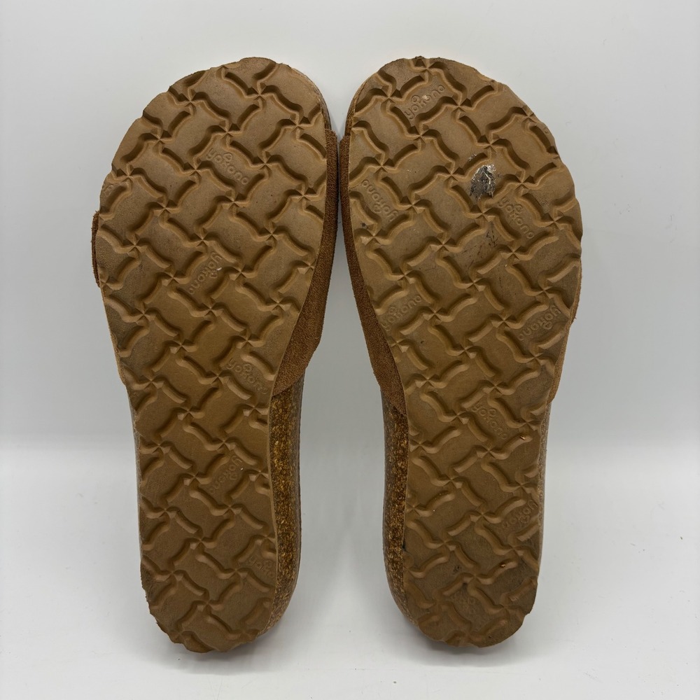 Yokono Ibiza Suede Buckle Slide Sandals Tan Brown Made in Spain‎ Women's Size 8 - Picture 10 of 10